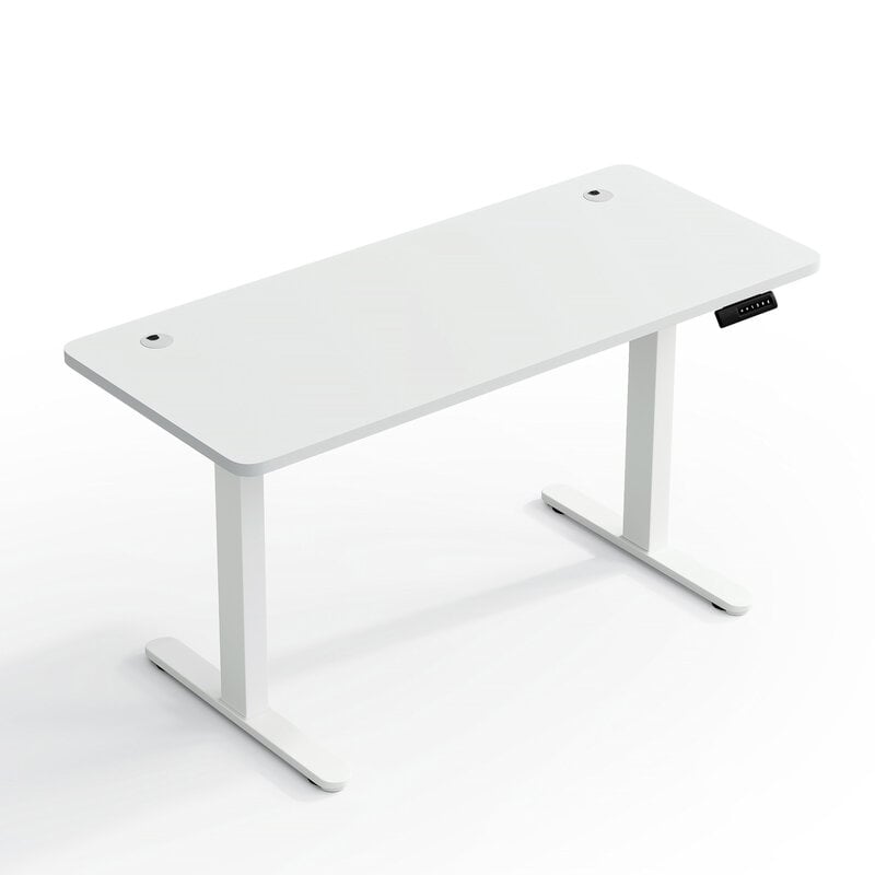 Bureau assis-debout électrique Blanc 140 cm