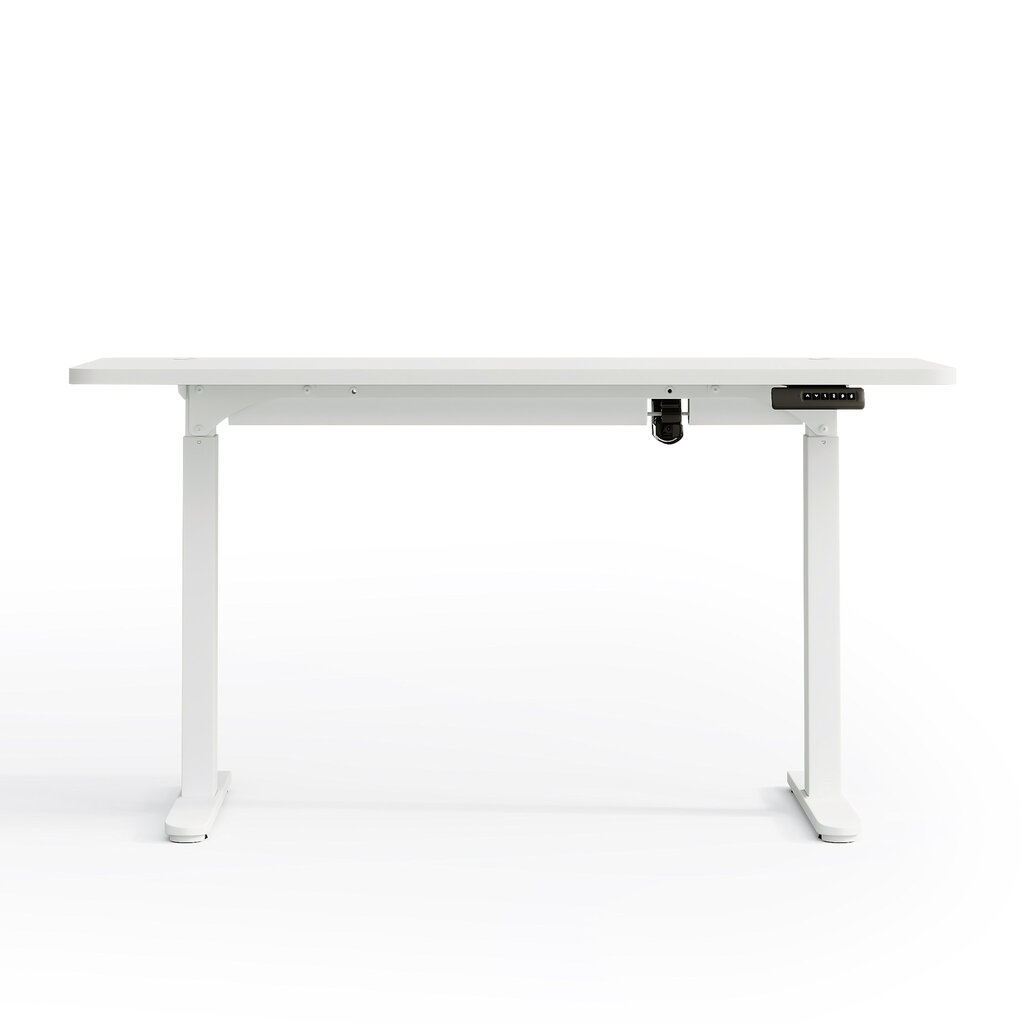 Bureau assis-debout électrique Blanc 160 cm