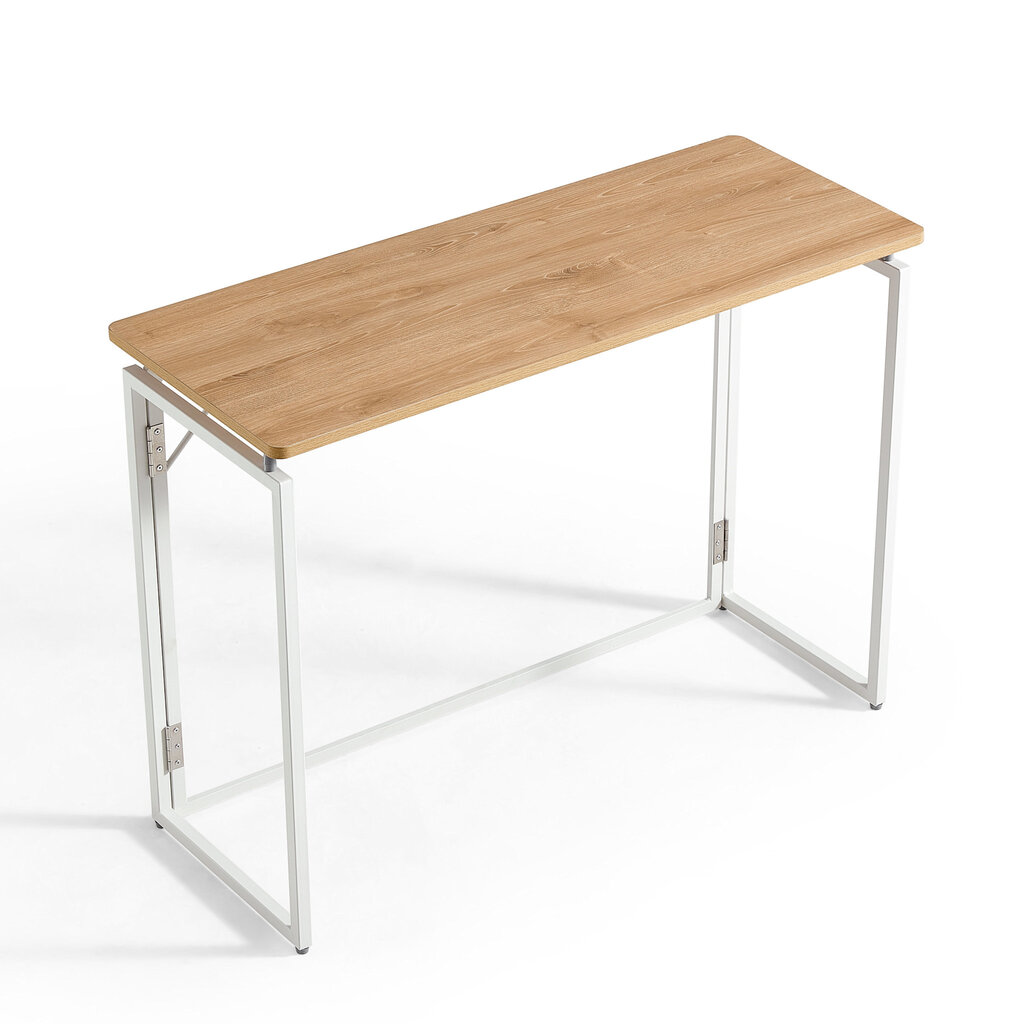 Bureau pliable 100 cm - Bois et blanc