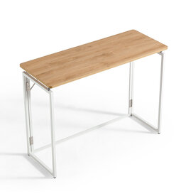 Bureau pliable 100 cm - Bois et blanc