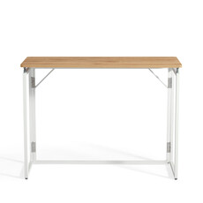 Bureau pliable 100 cm - Bois et blanc