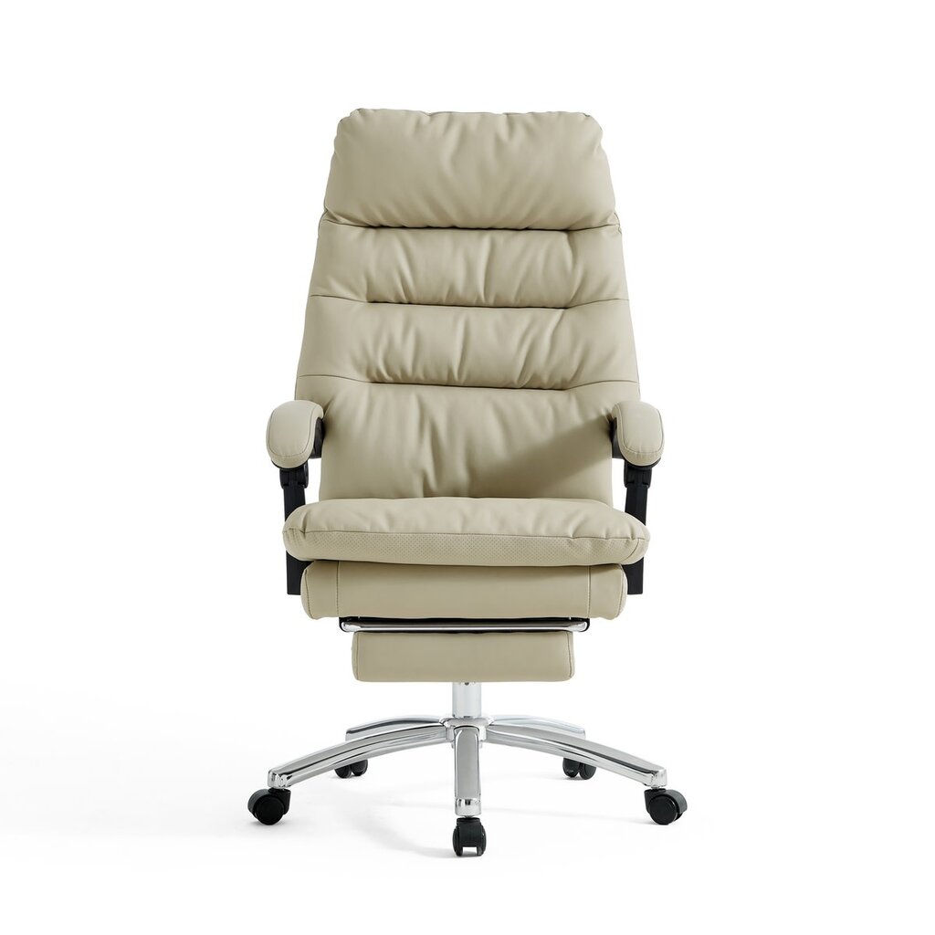 Fauteuil de bureau à roulette ajustable - Crème