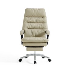 Fauteuil de bureau à roulette ajustable - Crème