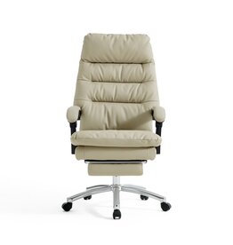 Fauteuil de bureau à roulette ajustable - Crème