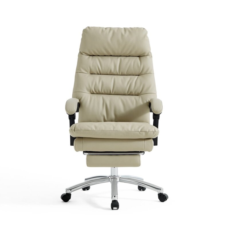 Fauteuil de bureau à roulette ajustable - Crème