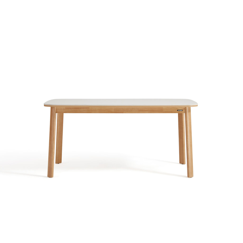 Table à manger 160 cm - Blanc et bois