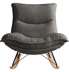Rocking chair en tissu - Gris