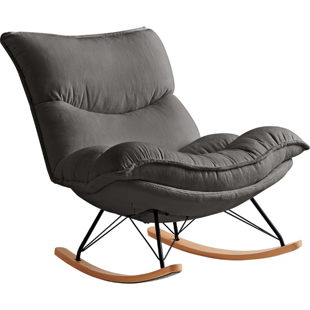 Rocking chair en tissu - Gris