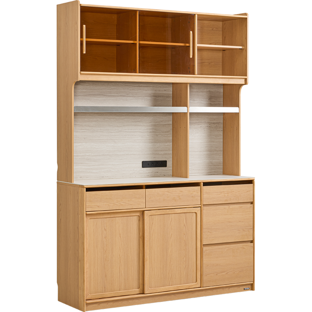 Vaisselier 4 portes 5 tiroirs - Bois