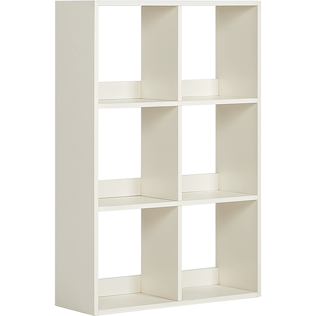 Bibliothèque 6 cases 70 cm - Blanc