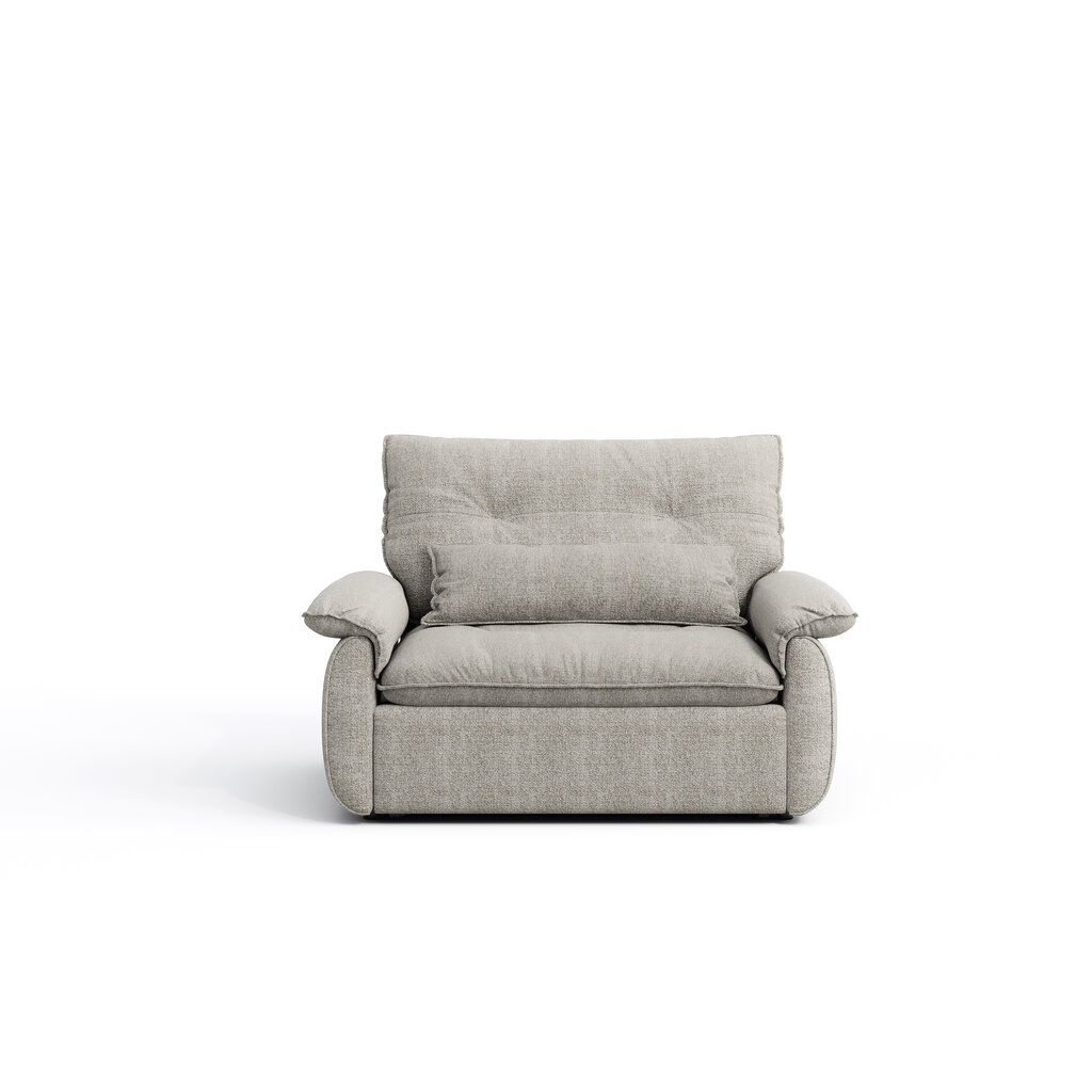 Fauteuil en tissu 131x100x80 cm Gris