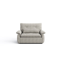 Fauteuil en tissu 131x100x80 cm Gris