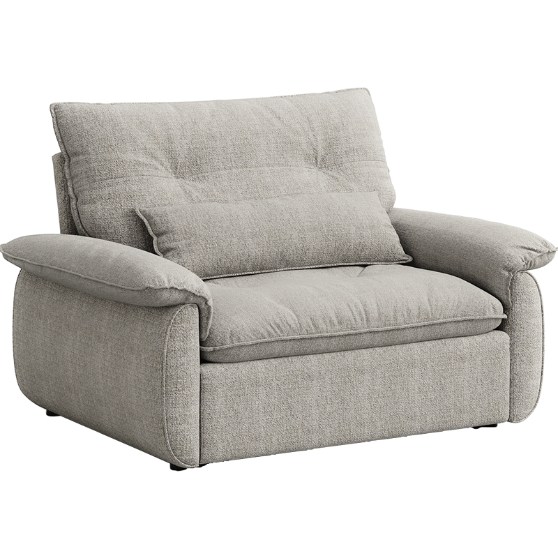 Fauteuil en tissu 131x100x80 cm Gris