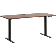 Bureau assis-debout électrique 180x80x71 cm Noir Bois