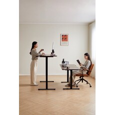 Bureau assis-debout électrique 180x80x71 cm Blanc Bois