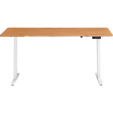 Bureau assis-debout électrique 180x80x71 cm Blanc Bois