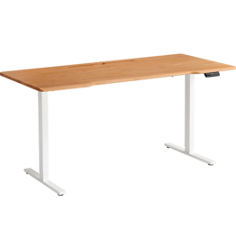 Bureau assis-debout électrique 180x80x71 cm Blanc Bois