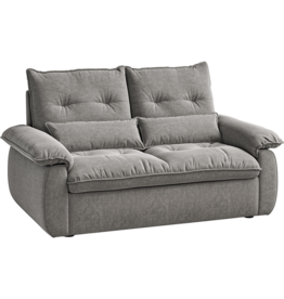Canapé 2 places en tissu 186x100x80 cm Gris