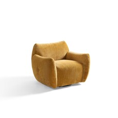 Fauteuil pivotant 102x94x76 cm - Jaune