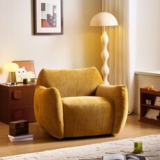 Fauteuil pivotant 102x94x76 cm - Jaune
