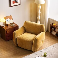 Fauteuil pivotant 102x94x76 cm - Jaune