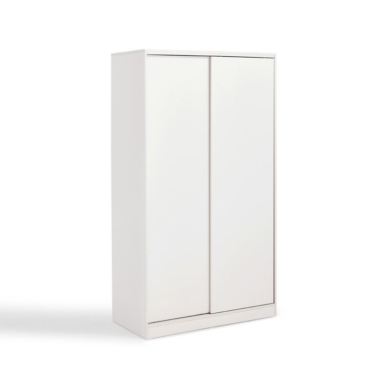 Armoire 2 portes coulissantes 100 cm - blanc