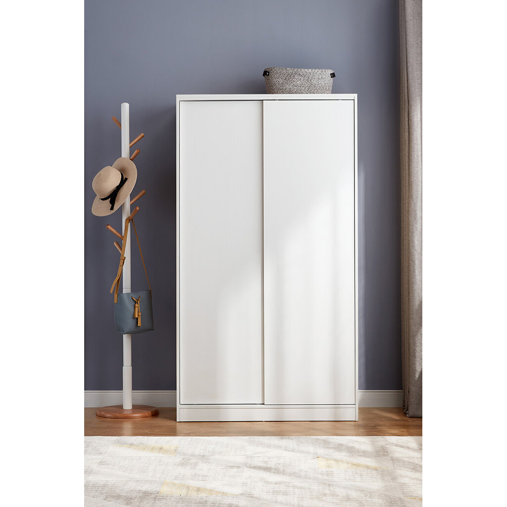 Armoire 2 portes coulissantes 100 cm - blanc