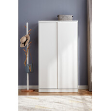 Armoire 2 portes coulissantes 100 cm - blanc