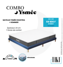 Combo Matelas Celestria 200x200x24 cm + Sommier 10 cm
