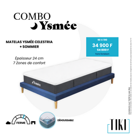 Combo Matelas Celestria 90x190x24 cm + Sommier 10 cm