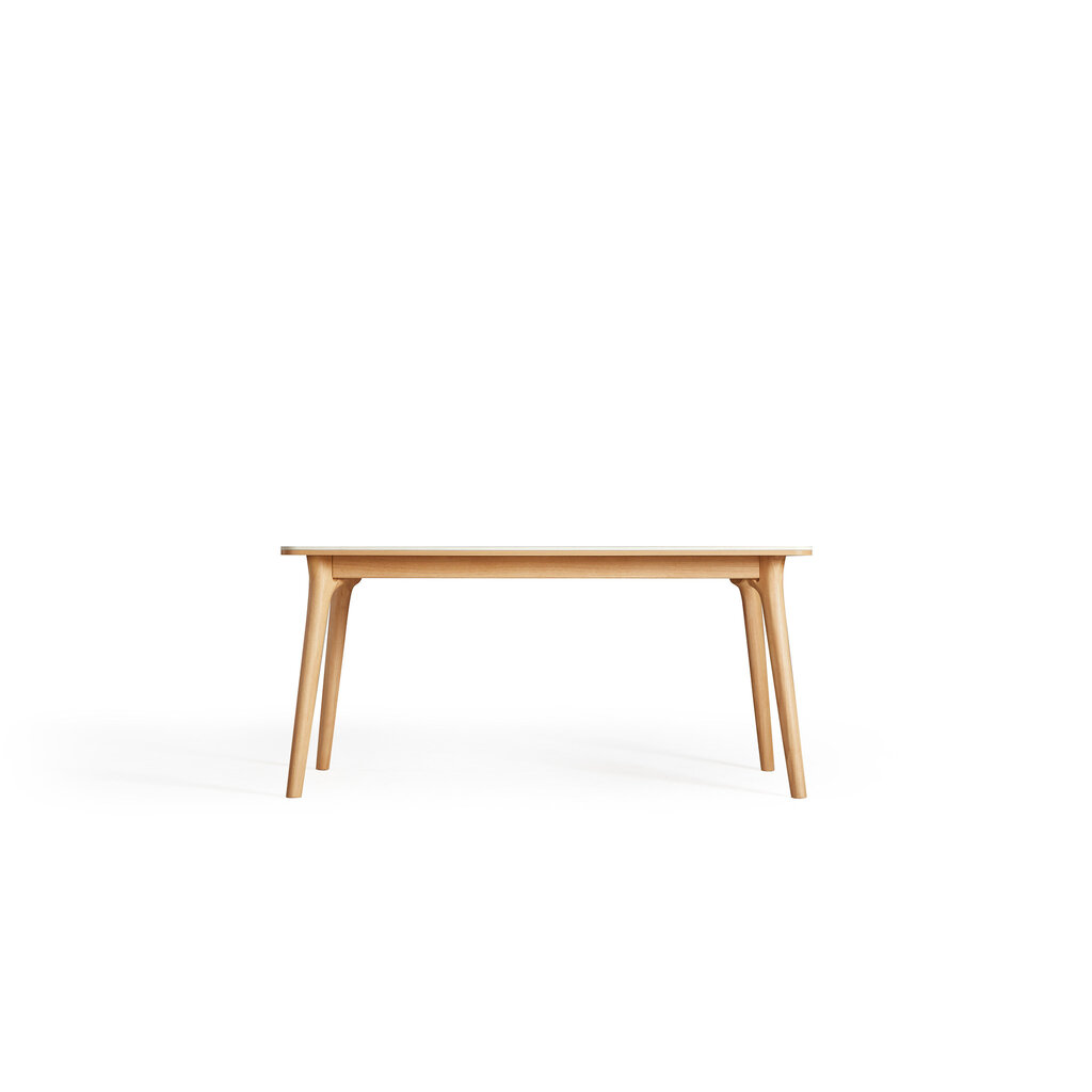 Table à manger 160 cm - Blanc et bois