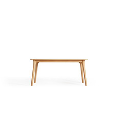Table à manger 160 cm - Blanc et bois