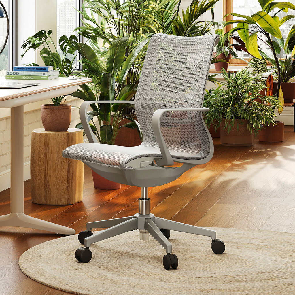 Chaise de bureau à roulettes - Gris
