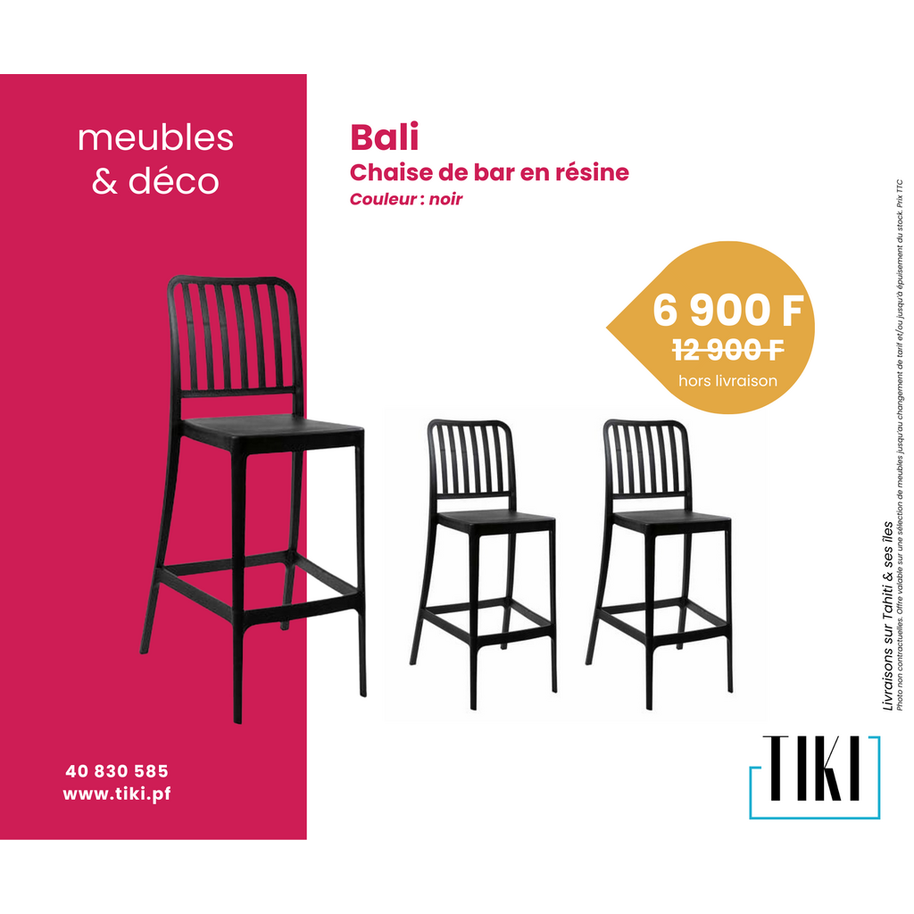 Bali - Chaise de bar en résine
