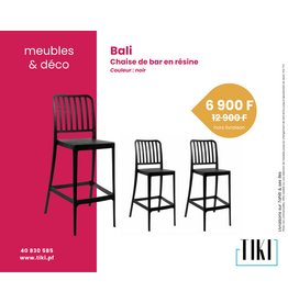 Bali - Chaise de bar en résine