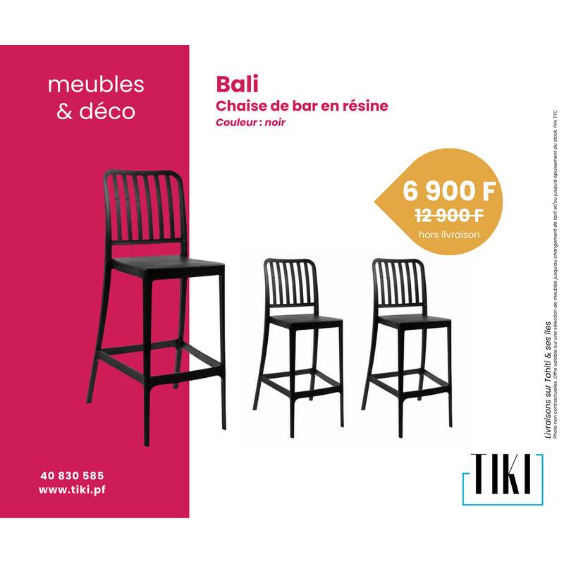 Bali - Chaise de bar en résine
