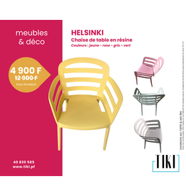 Helsinki - Chaise de table en résine