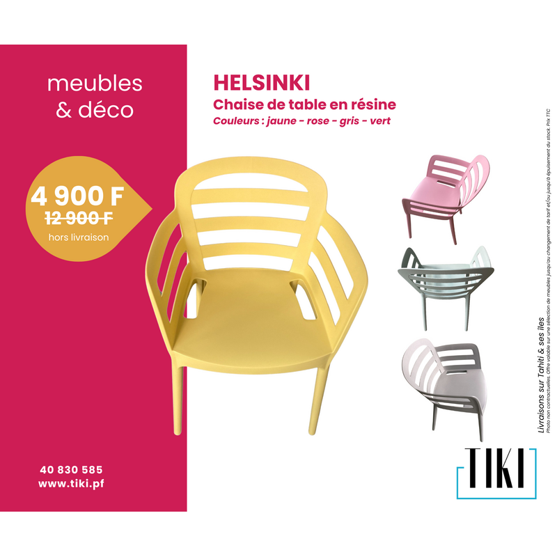 Helsinki - Chaise de table en résine