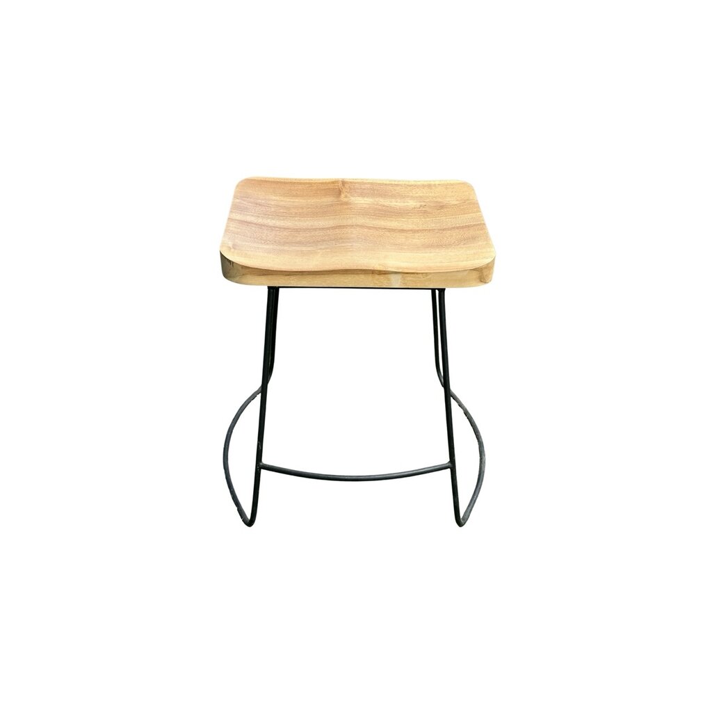 Tabouret Loko en Teck + métal