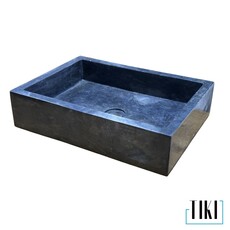 Vasque en marbre noir 50x35x12 cm