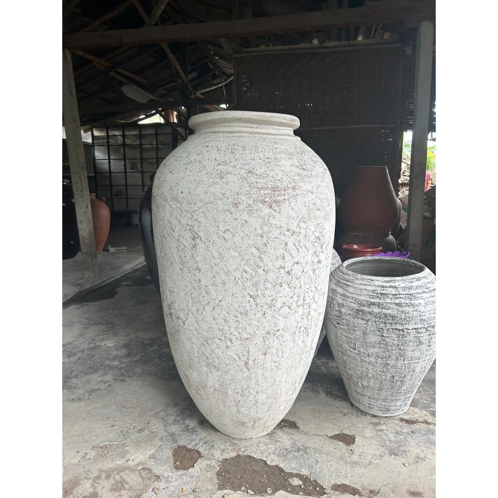 Vase blanc haut