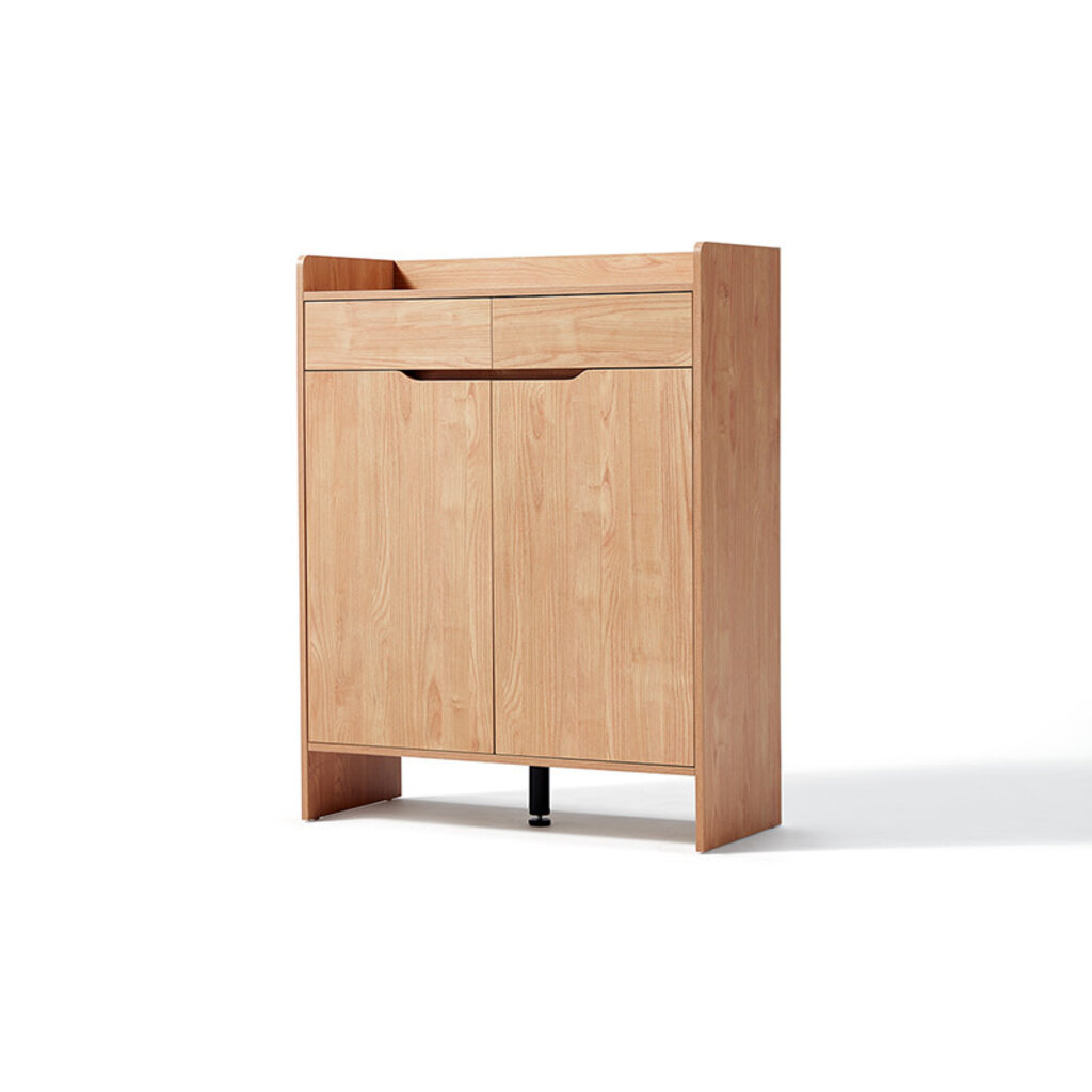 Meuble à chaussures 80 cm 2 portes 2 tiroirs - Bois