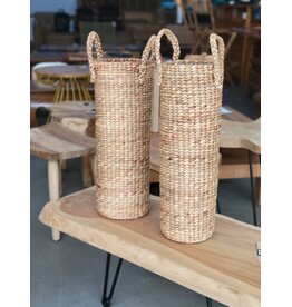 Panier avec 2 anses en rotin 21x21x58 cm