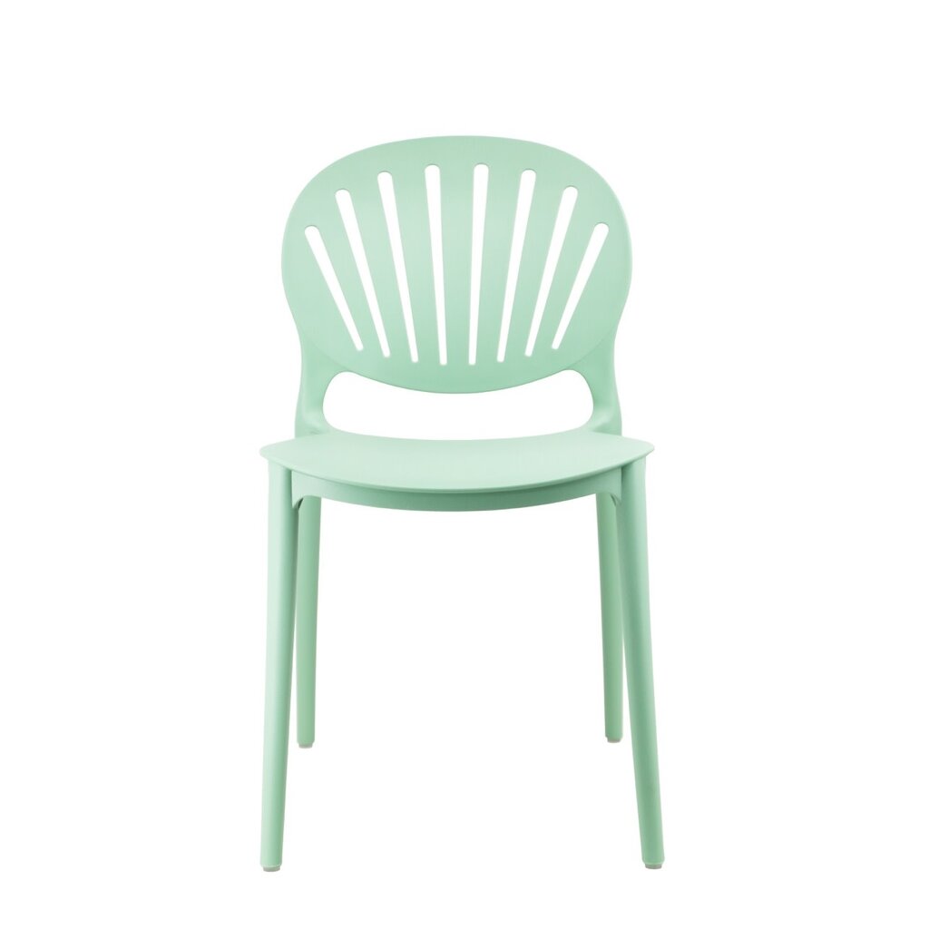 Chaise de table en résine dossier coquillage