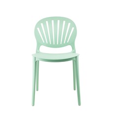 Chaise de table en résine dossier coquillage