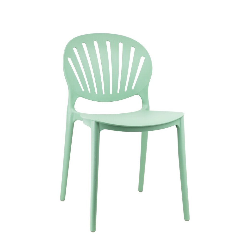 Chaise de table en résine dossier coquillage