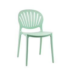 Chaise de table en résine dossier coquillage