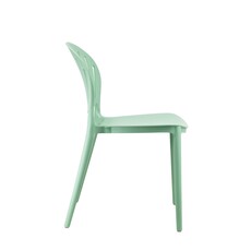 Chaise de table en résine dossier coquillage