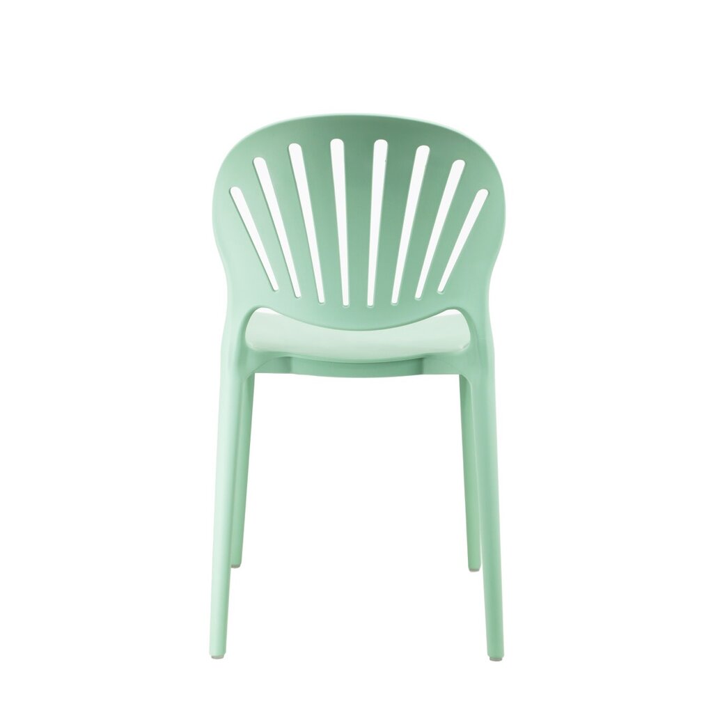 Chaise de table en résine dossier coquillage