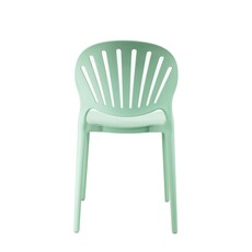 Chaise de table en résine dossier coquillage